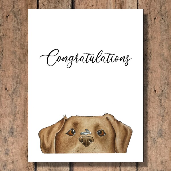 Funny Dog Wedding Card - Chocolate Lab