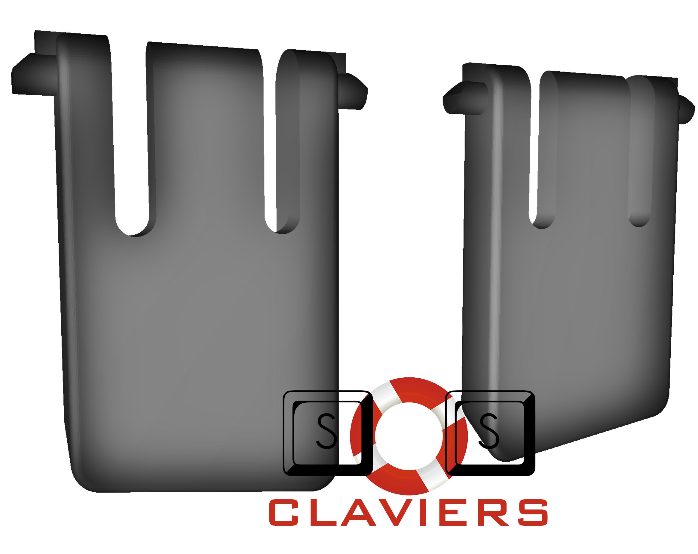 Pieds De Rechange Pour Clavier HP KU-1156 - Noir - Pièce Détachée Neuve
