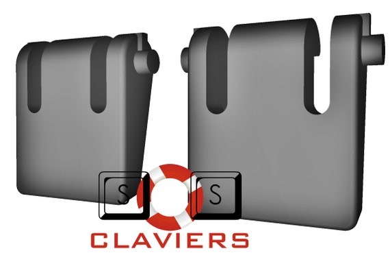 Pieds Inclinaisons Pour Clavier HP KU-0841 – Set De Rechange Neuf, Couleur Noire, Fabriqué En France