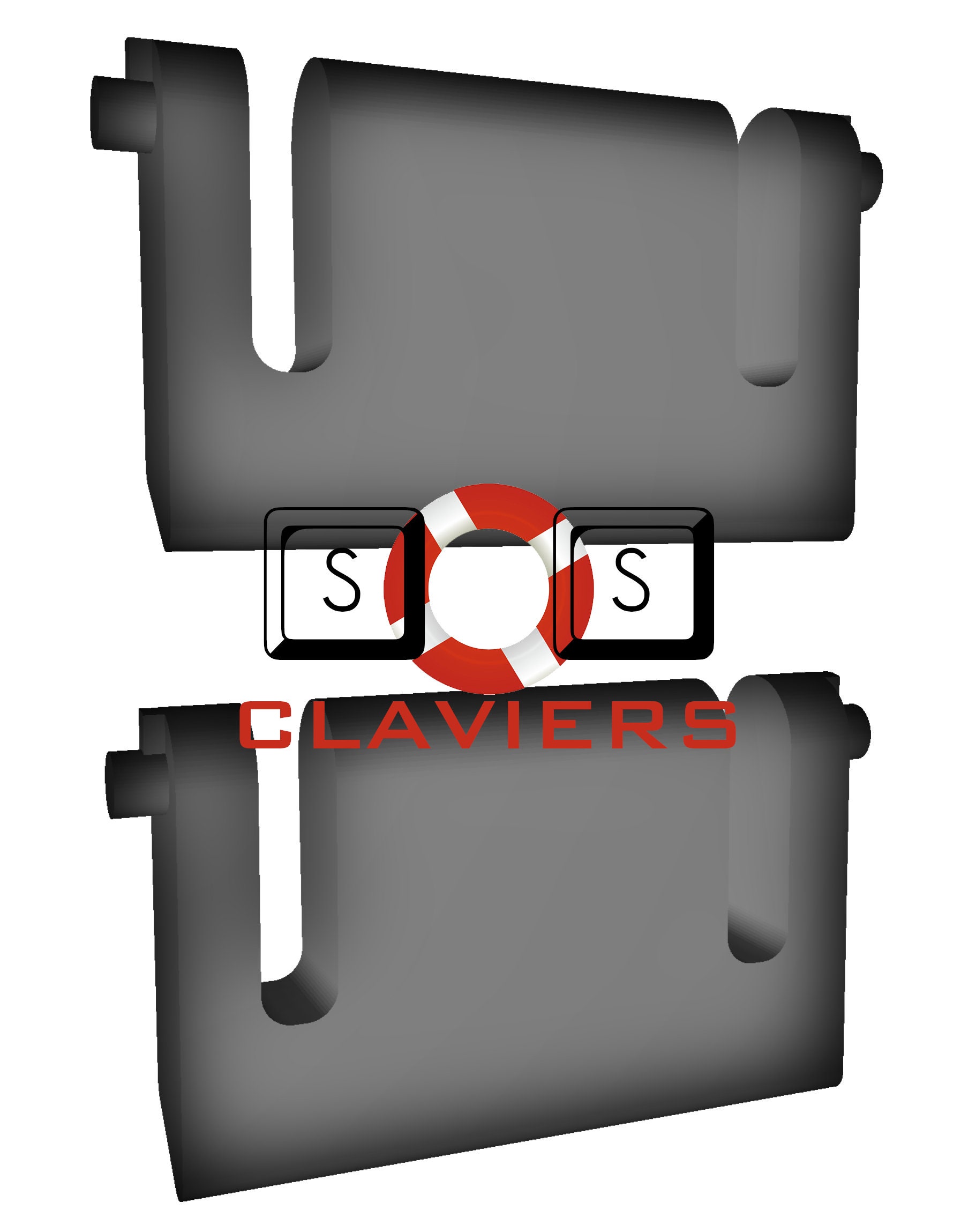 Jeu De Pieds Inclinables De Rechange Pour Clavier HyperX Alloy Elite 2 - Noir - Neuf Sous Blister