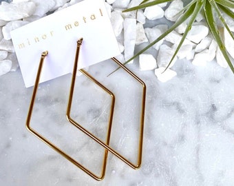 minimal hoop earrings, big hoop earrings, geometric earrings, unique hoop earrings, minimalist earrings, gold earrings, modern earrings