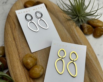 dangle earrings, minimal earrings, asymmetrical earrings, waterproof earrings, minimalist earrings, simple earrings, modern earrings