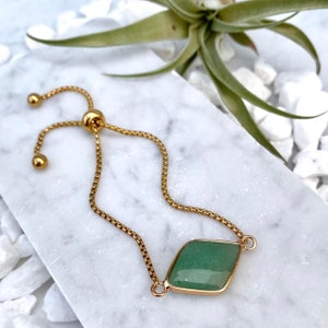 jade bracelet, bracelet for women,  charm bracelet, 14k gold bracelet, adjustable bracelet, gold chain bracelet, gift for her,