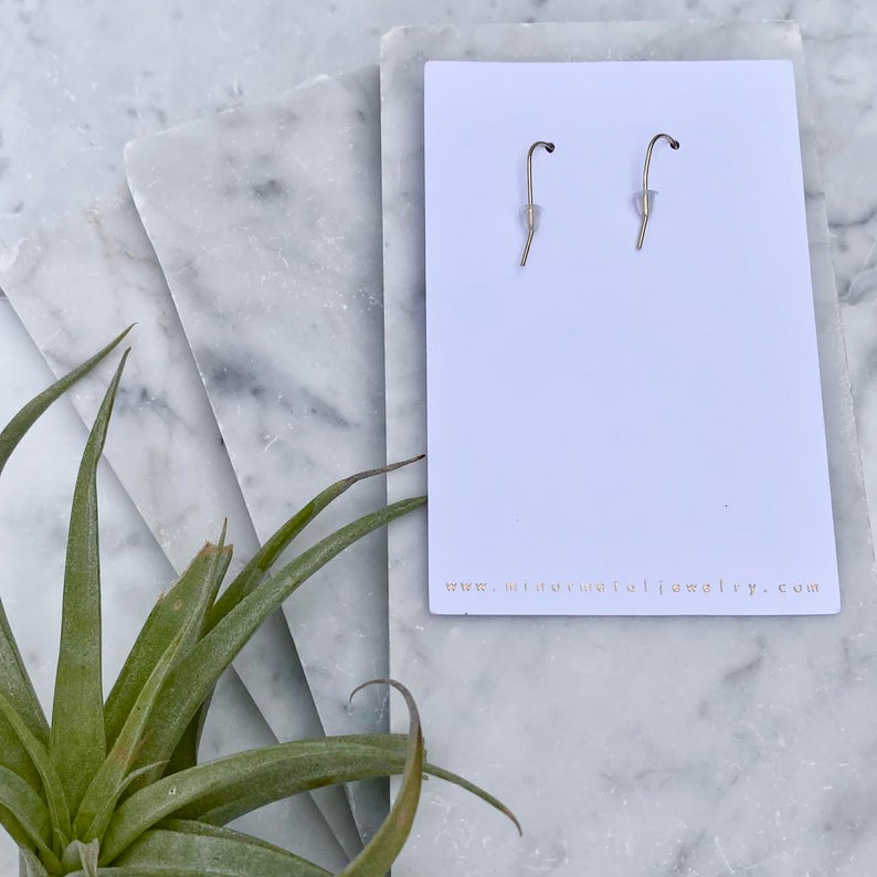 opal earrings, dangle earrings, bridal earrings, gold earrings, bar earring, gold bar earrings, minimalist earring, modern earrings bild 5