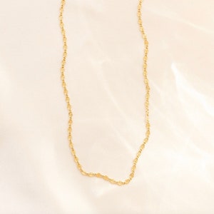 Sparkle chain necklace, Sparkle chain, Glitter chain necklace, Gold shimmering necklace, Minimalist necklace, Delicate necklace