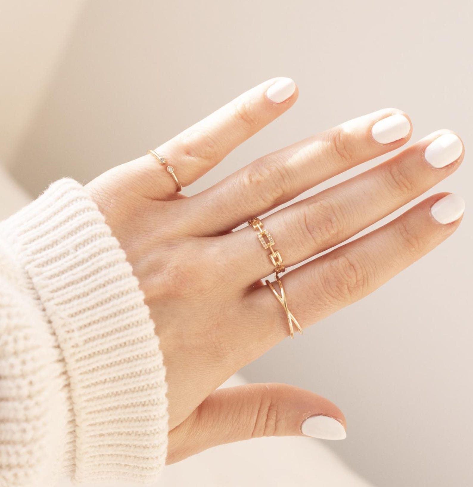 Minimalist Ring, Adjustable Ring, Mini Ring, Midi Ring, Gold Ring, CZ ...