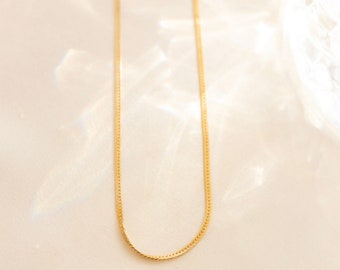 Herringbone necklace, Thin herringbone necklace, Herringbone chain, Gold snake chain, Snake chain necklace, Gold chain necklace