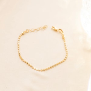 Dotted dainty bracelet, Beaded bracelet, Gold chain bracelet, Dainty bracelet, Trendy bracelet, Gold bracelet, Layering bracelet minimal