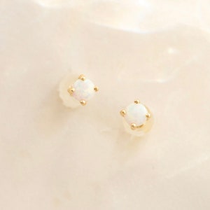 Opal studs, Opal earrings, Opal earring studs, Opal earrings gold, White opal earrings, Real opal earrings, Stud earrings, Opal jewelry