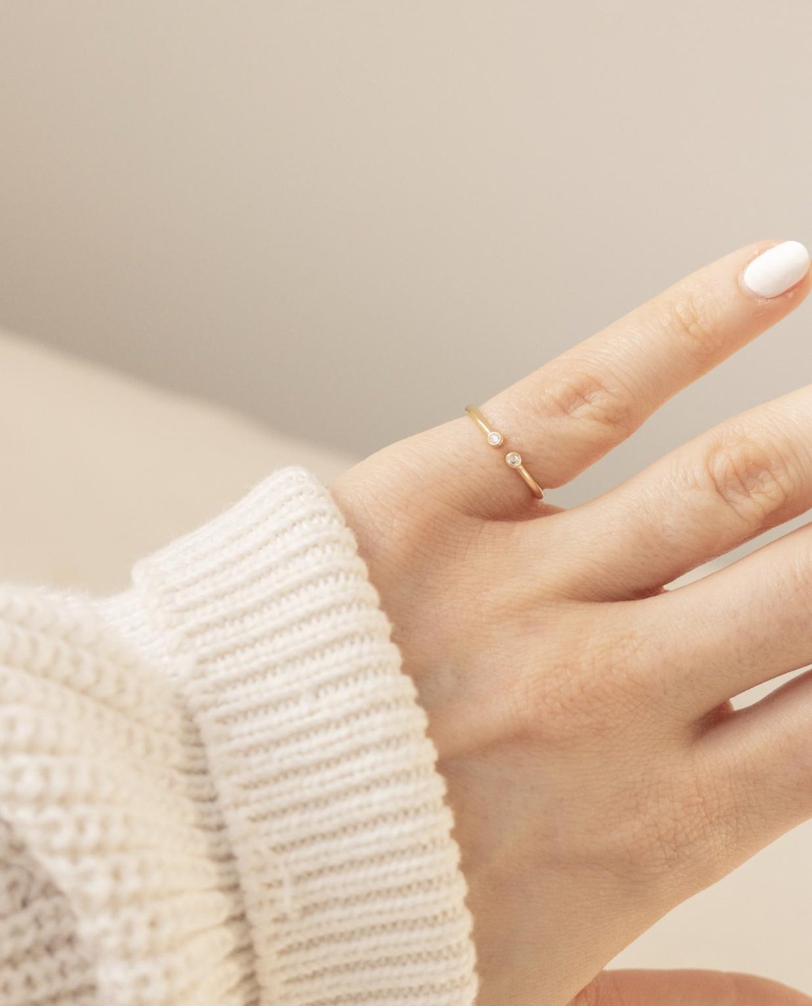 Minimalist Ring, Adjustable Ring, Mini Ring, Midi Ring, Gold Ring, CZ ...