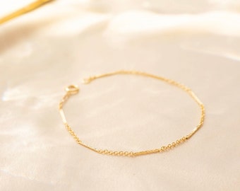 Delicate chain bracelet, Minimalist style chain, Gold filled bracelet, Gold dainty bracelet, Gold bracelet, Dainty minimalist bracelet