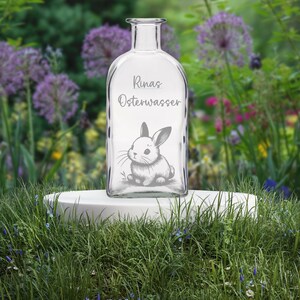 Engraved liqueur bottle with Easter motif - The perfect gift! Personalized with your desired text, without content, other motifs also possible
