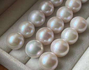 14～17 mm ホワイトエジソン ルースパール、本物の淡水真珠、ラウンド
