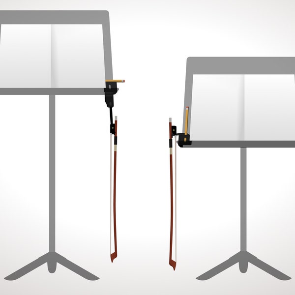 Nelson Bow Holder Music Stand Hook with Pencil Holder