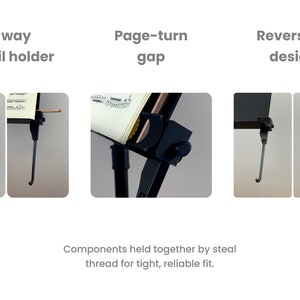 Nelson Bow Holder Music Stand Hook with Pencil Holder image 4
