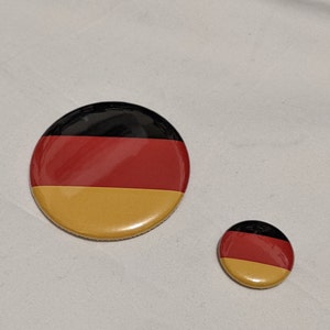 Germany German Deutschland Flag Magnet Pinback Button 2.25 or 1 inch