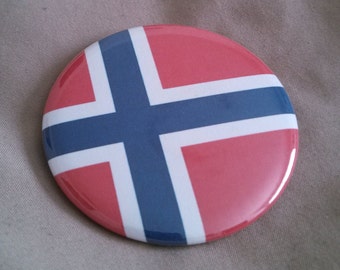 Noruega Bandera noruega Magnet Pinback Button 2.25 pulgadas