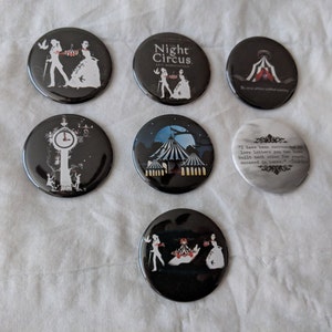 LIMITED EDITION** The Night Circus Marco and Celia Le Cirque des Reves Magnet Pinback Button 2.25 inch