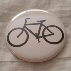 Bike Cyclist Bicycle Bicyclist left Pinback Button or Magnet 2.25 inch