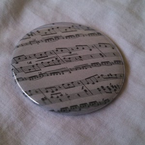 Sheet Music Musical Musician Pinback Button or Magnet 2.25 inch