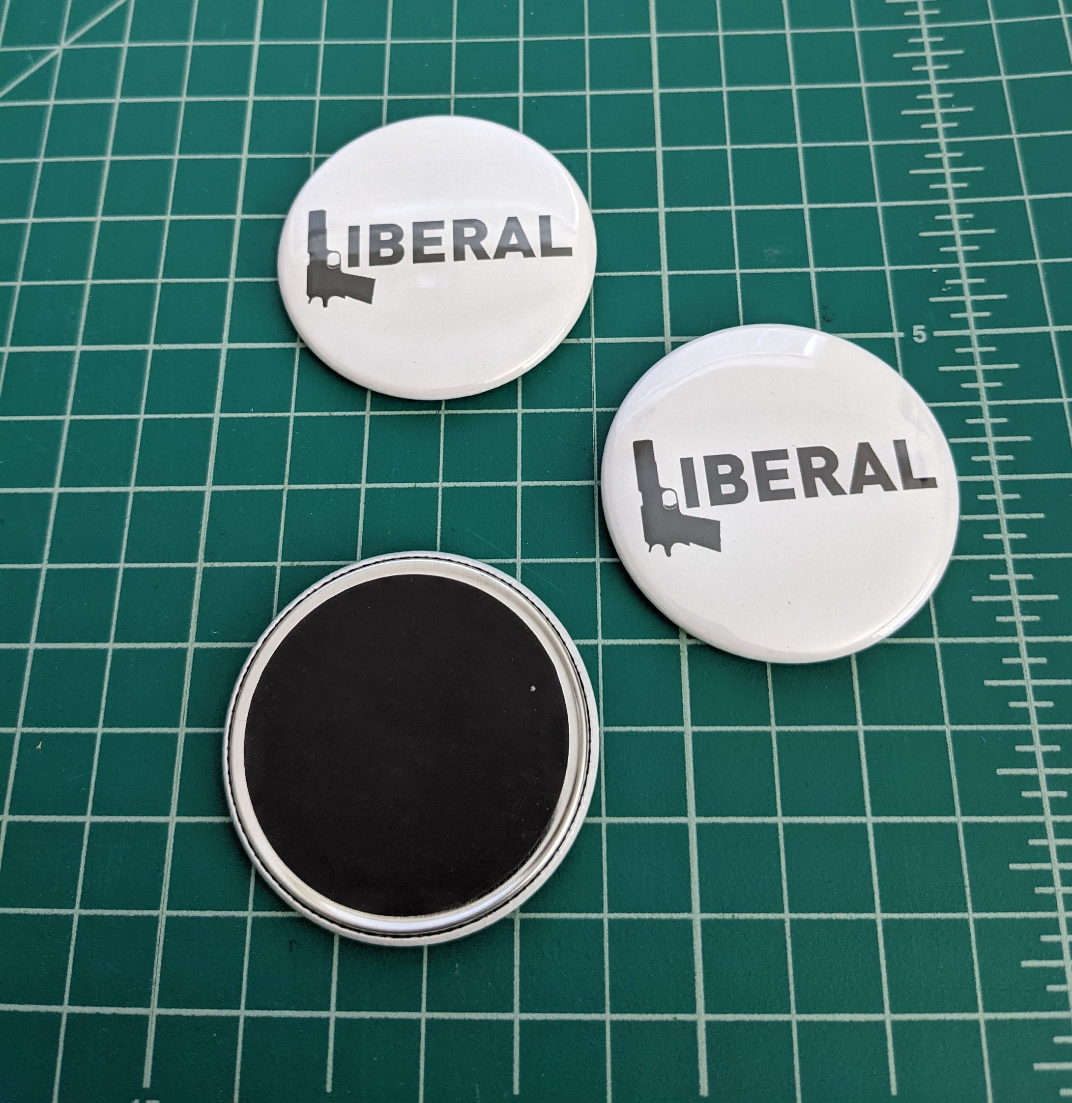 Pro 2A Liberal Gun Owner Liberal Gunner 1911 Magnet Pinback Button 2.25 inch