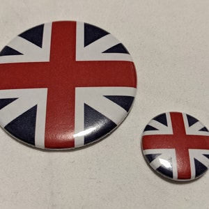 Great Britain British Flag United Kingdom Union Jack Magnet Pinback Button 2.25 or 1 inch