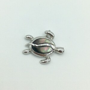 Sterling Silver Gemstone Sea Turtle