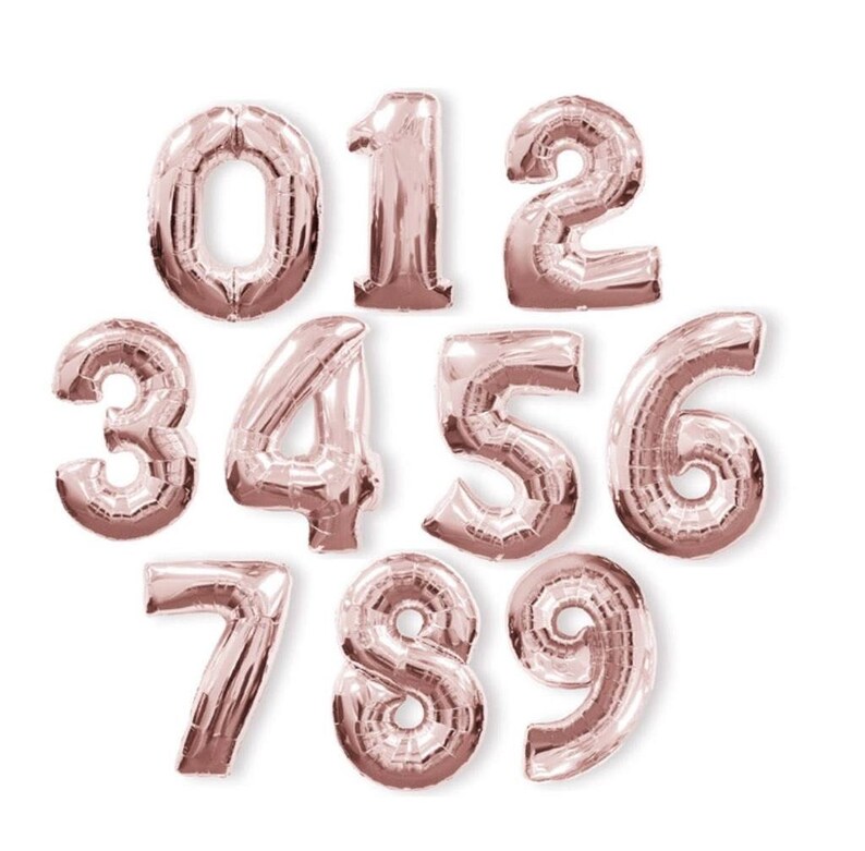 34 Giant Rose Gold Number Foil Balloon Birthday Balloons Giant Number Balloon Gold Recently Party Decor