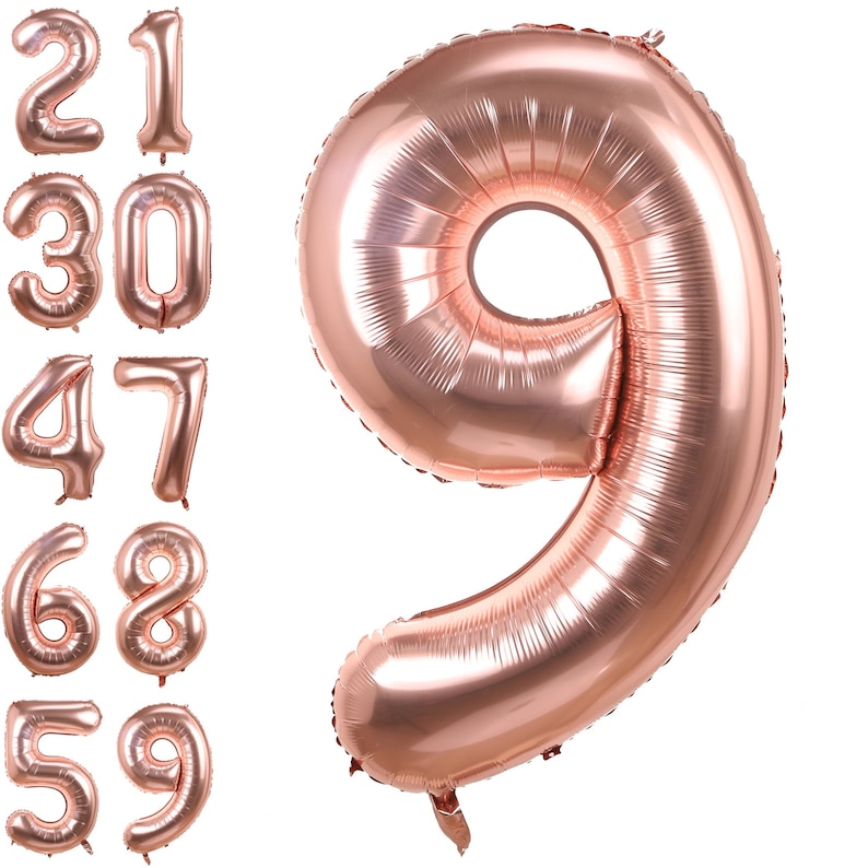 34 Giant Rose Gold Number Foil Balloon Birthday Balloons Giant Number Balloon Gold Recently Party Decor