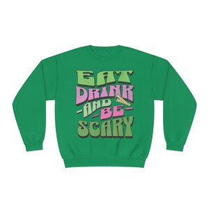 Halloween witch sweater, witchy vibes, group Halloween sweater, oversized sweatshirt, plus size sweatshirt, retro font, oversized
