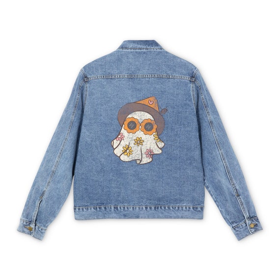 ジャケット・アウター 80s vintage flower denim jeans jacket vtg 80s together floral sweater denim jean jacket M Womens