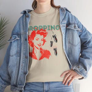 Retro pinup girl 40s pinup f bomb shirt plus size vintage graphic tees retro font
