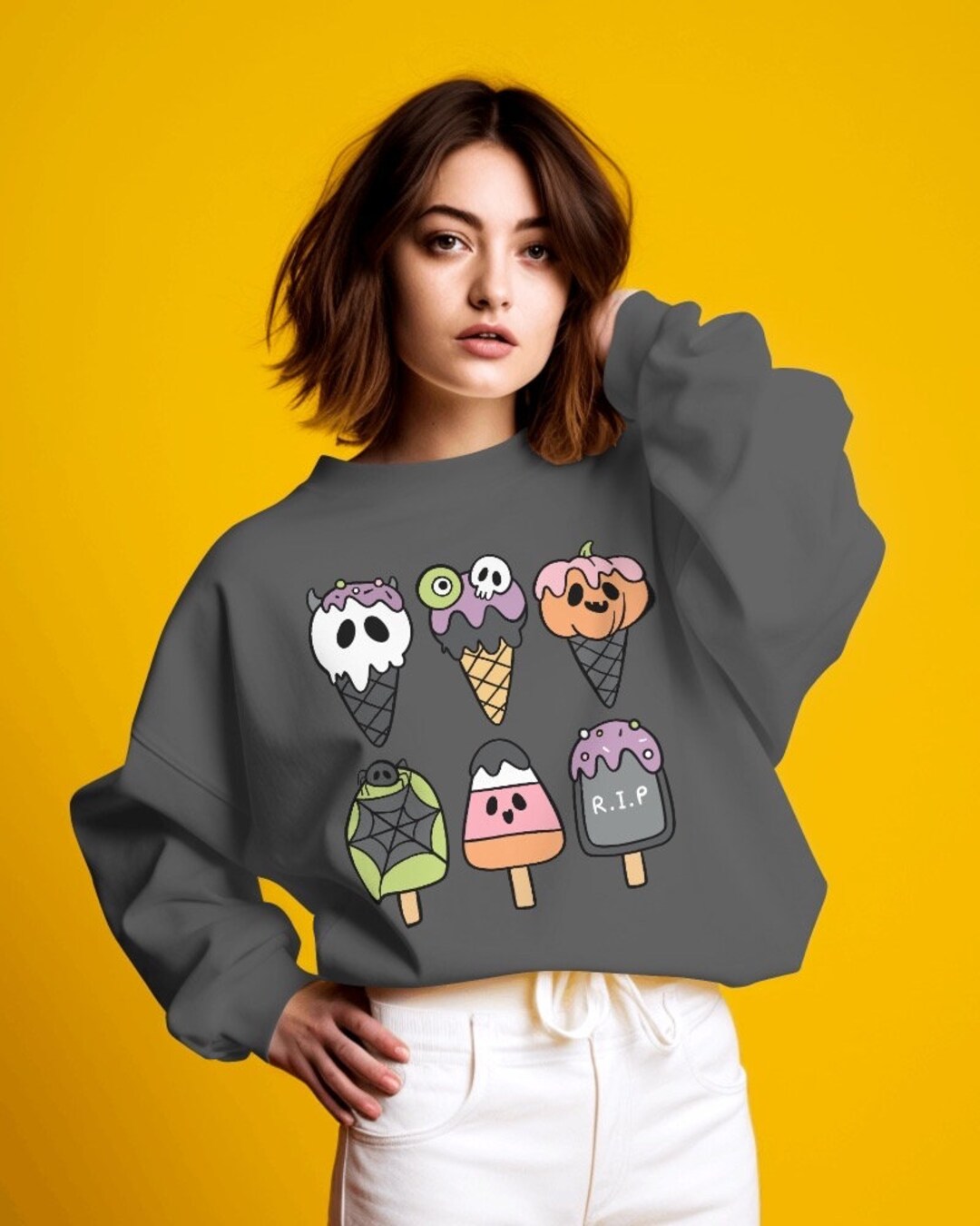 Halloween Treats Patch Sweatshirt