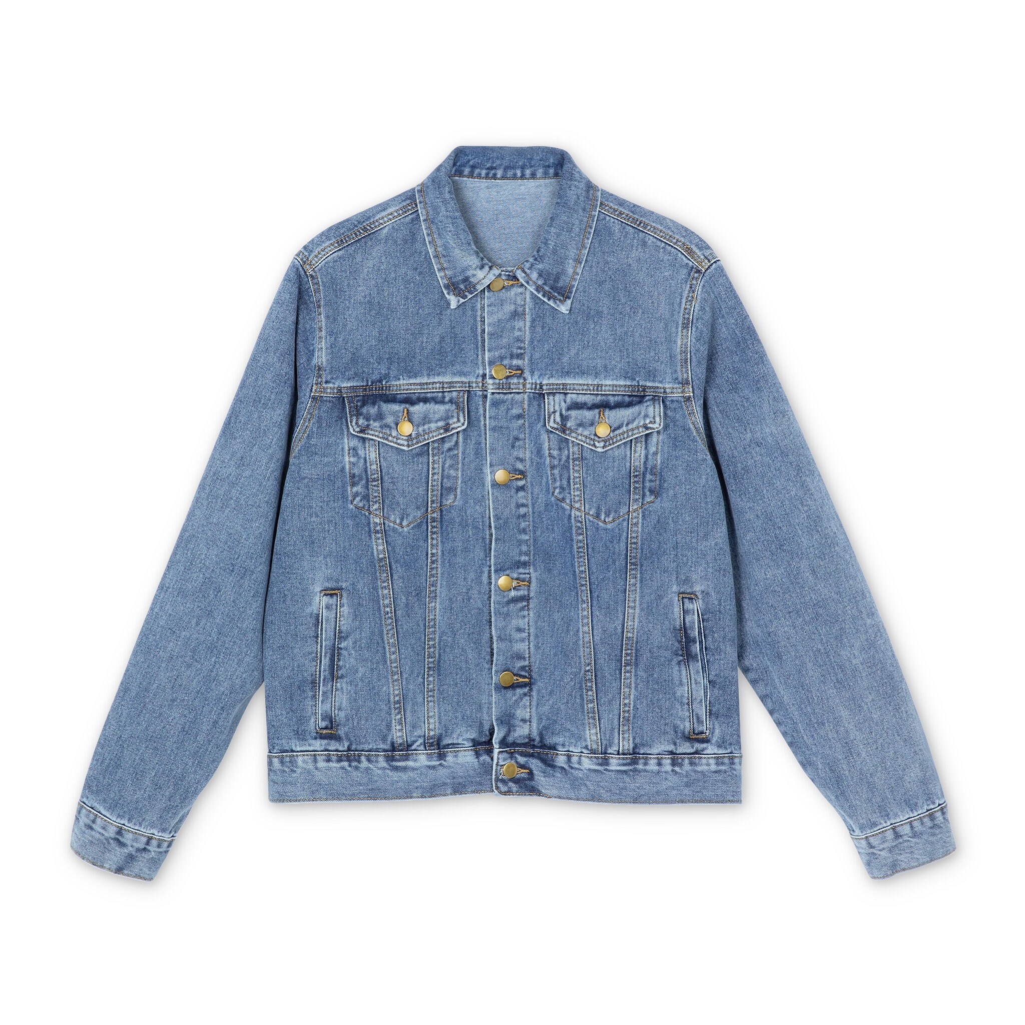 Custom Denim Jacket 70s Denim Jacket Rainbow Y2K Hoodie Jean 