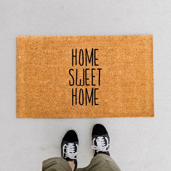 Home Sweet Home Doormat Mat Front Door Decor Etsy