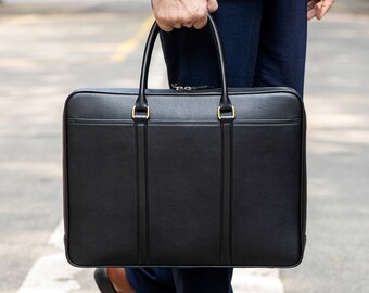 Leather Briefcase - Etsy