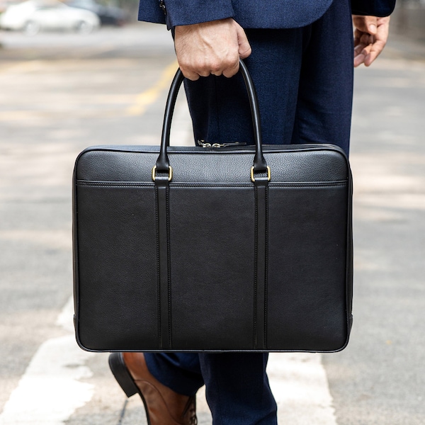 Leather Briefcase Etsy