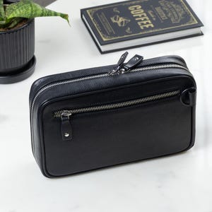 Pochette technique pour cordons, câbles, organisation électronique en cuir, cadeaux de remise des diplômes pour lui