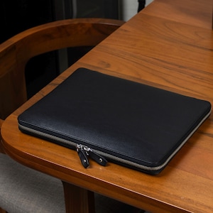 Zippered Leather laptop Case for Dell XPS 13 15 17