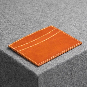 Porte-cartes fin en cuir pour homme