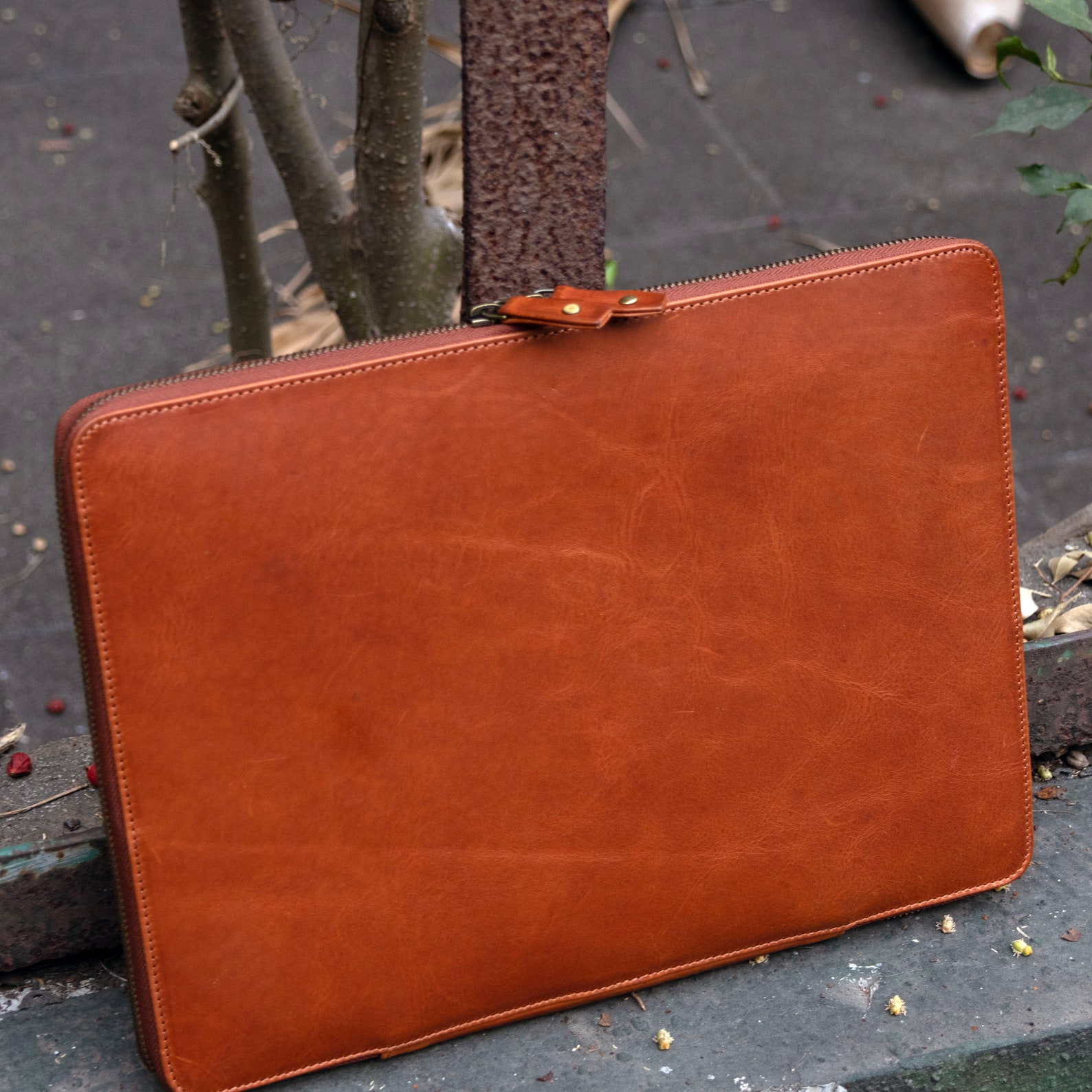 Macbook Pro Zip Case Leather Personalized Macbook Air Zip Etsy