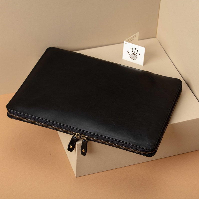 Macbook Pro Zip Case Leather Personalized Macbook Air Zip Etsy