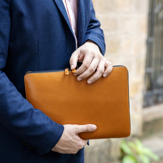 MacBook Pro Zip Case Leather Personalized MacBook Air Zip Etsy