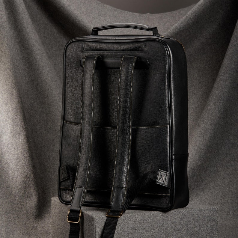 Leather Backpack in Black