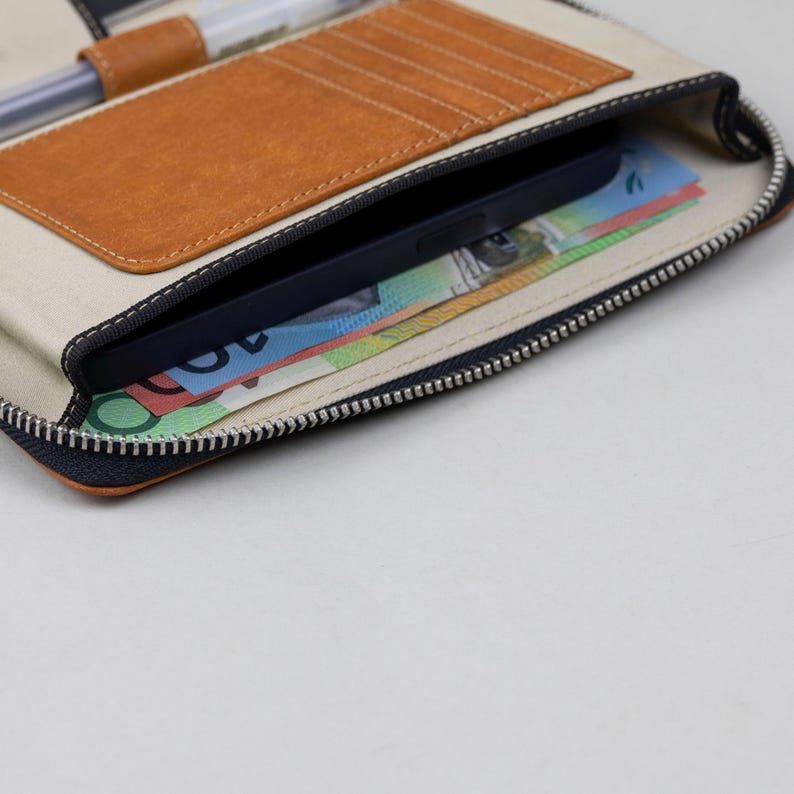 Leather Passport Holder, Small Leather Goods Gift for Men image 7