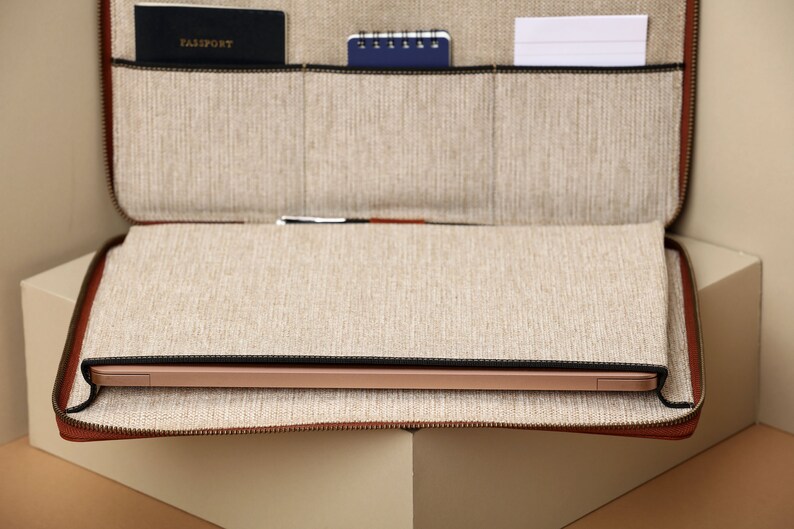 Macbook Pro Zip Case Leather Personalized Macbook Air Zip Etsy