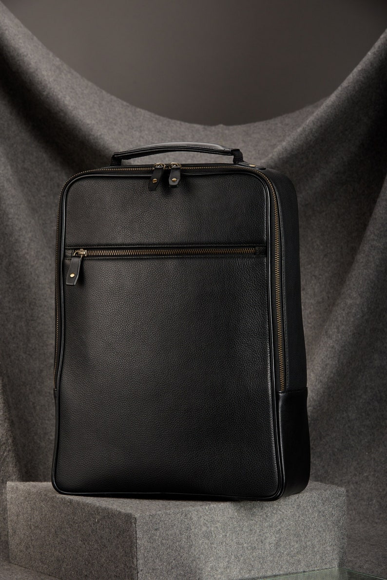 Black Backpack with top handle