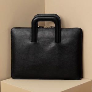 Leather A4 File Folder with Zip Around Closure
