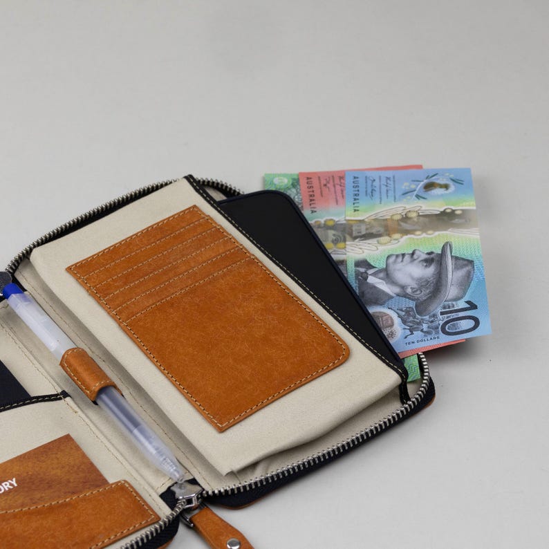 Leather Passport Holder, Small Leather Goods Gift for Men image 6