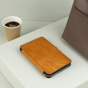 Leather Passport Holder, Small Leather Goods Gift for Men image 2
